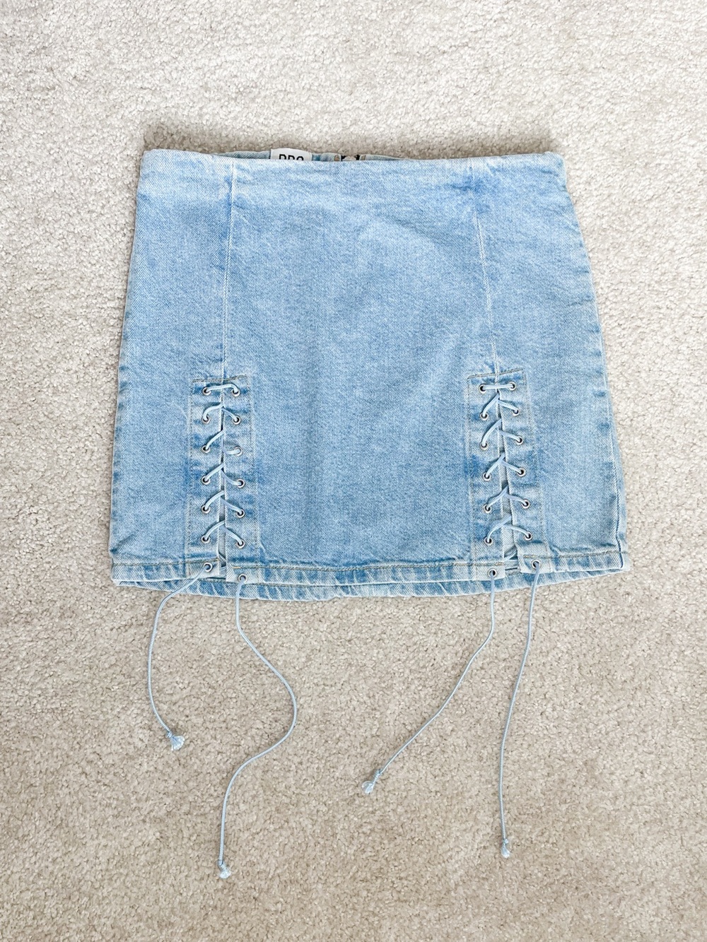 BDG Urban Outfitters Rebecca Lace-Up Denim Mini Skirt